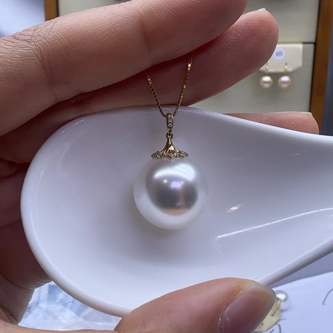 吊坠(赠链)淡水珍珠18K金镶嵌