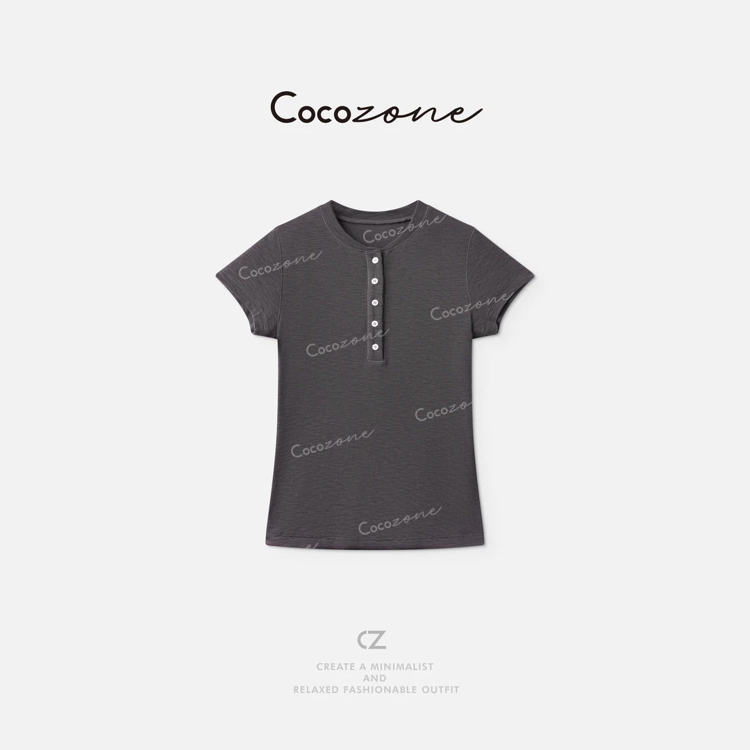 COCO ZONE 刘一一【棉莫代尔混纺】圆领基础款T恤 CD1A1304
