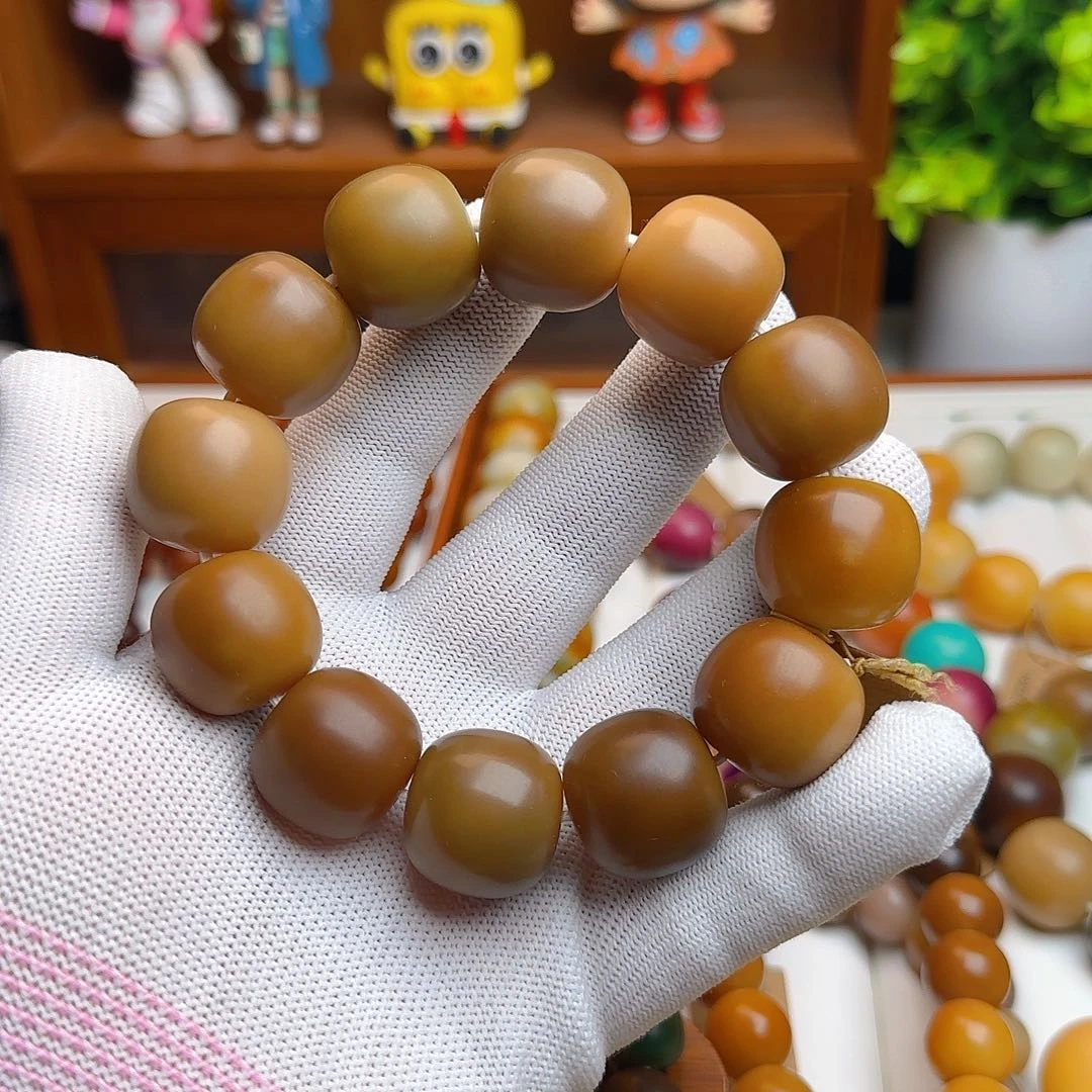 菩提根/象牙果手串干磨卡21老料 微瑕
