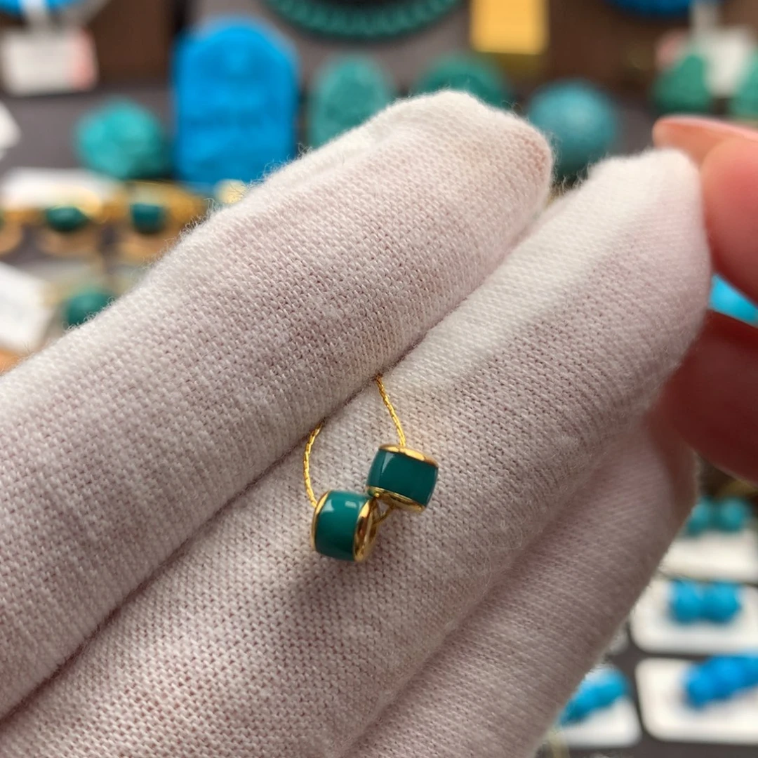 绿松石18K金镶嵌发饰