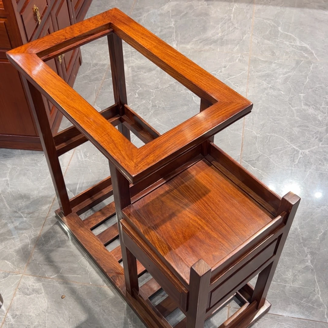 回***首书柜花梨木类茶水架