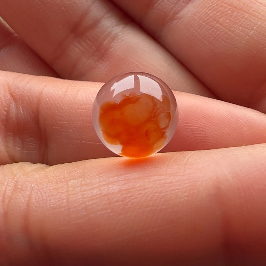 南红玛瑙圆珠10.8未镶嵌醉****游