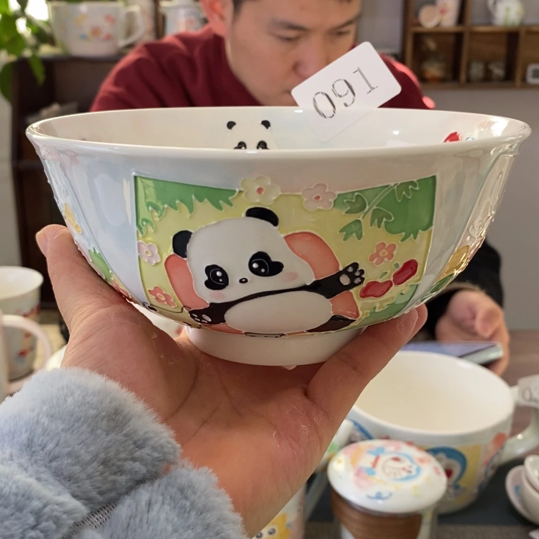 瓷片景德镇釉下彩手绘