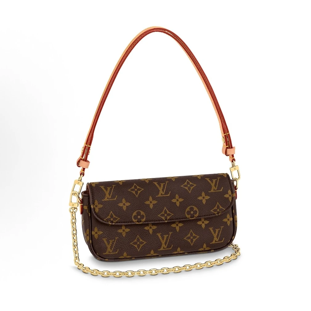95新 LouisVuitton/路易威登 24年lv老花芯片款ivy链条包16596370