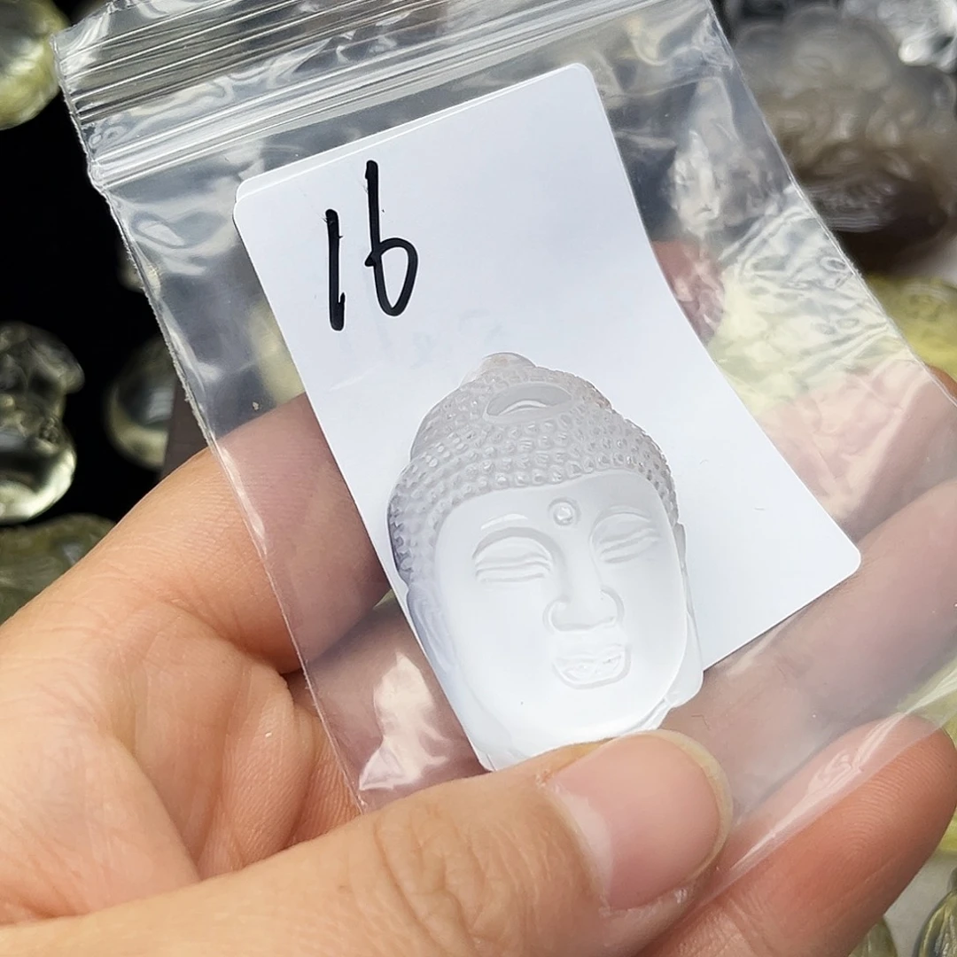 水晶颈饰未镶嵌白水佛头16号