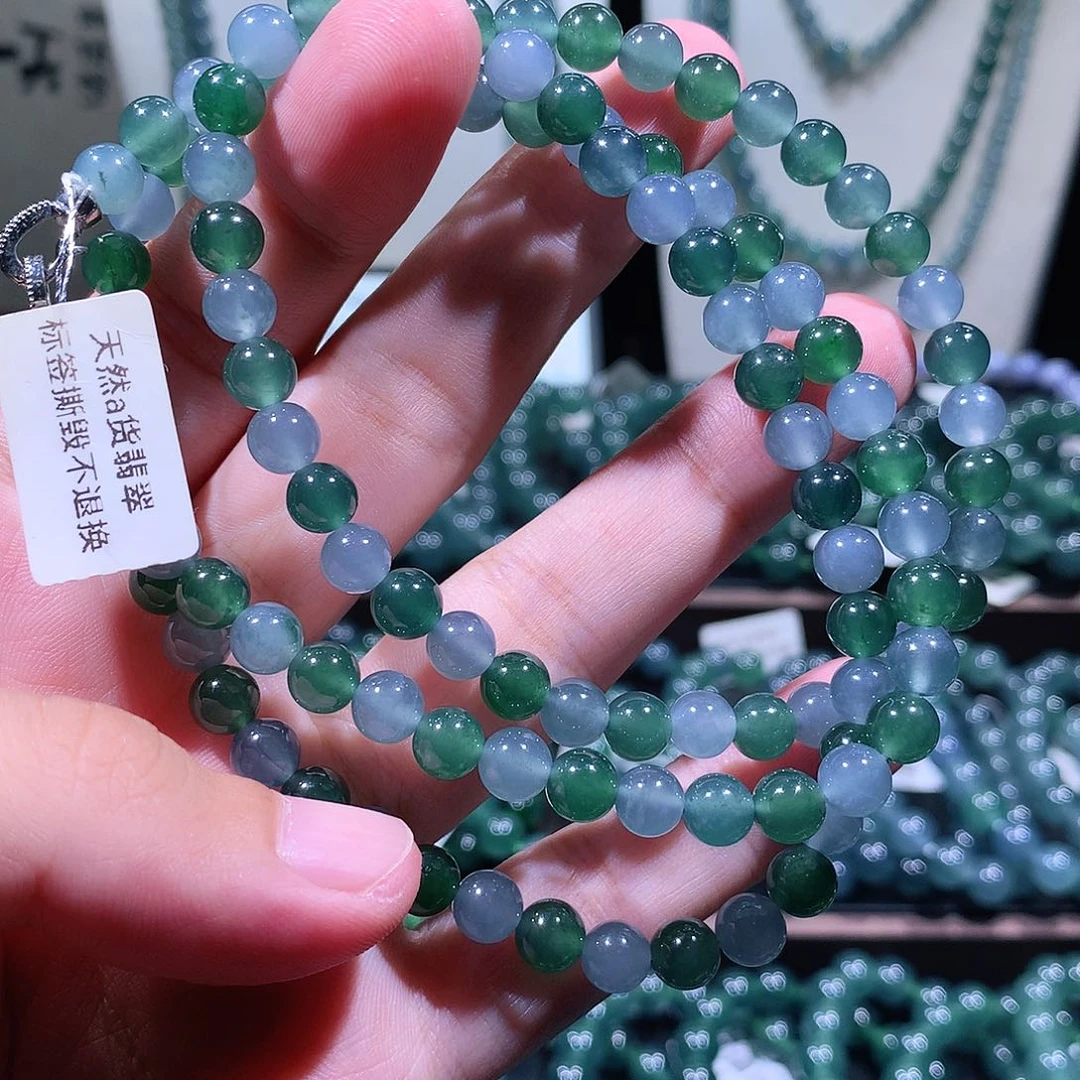 未镶嵌手链翡翠天然a货翡翠项链6.8