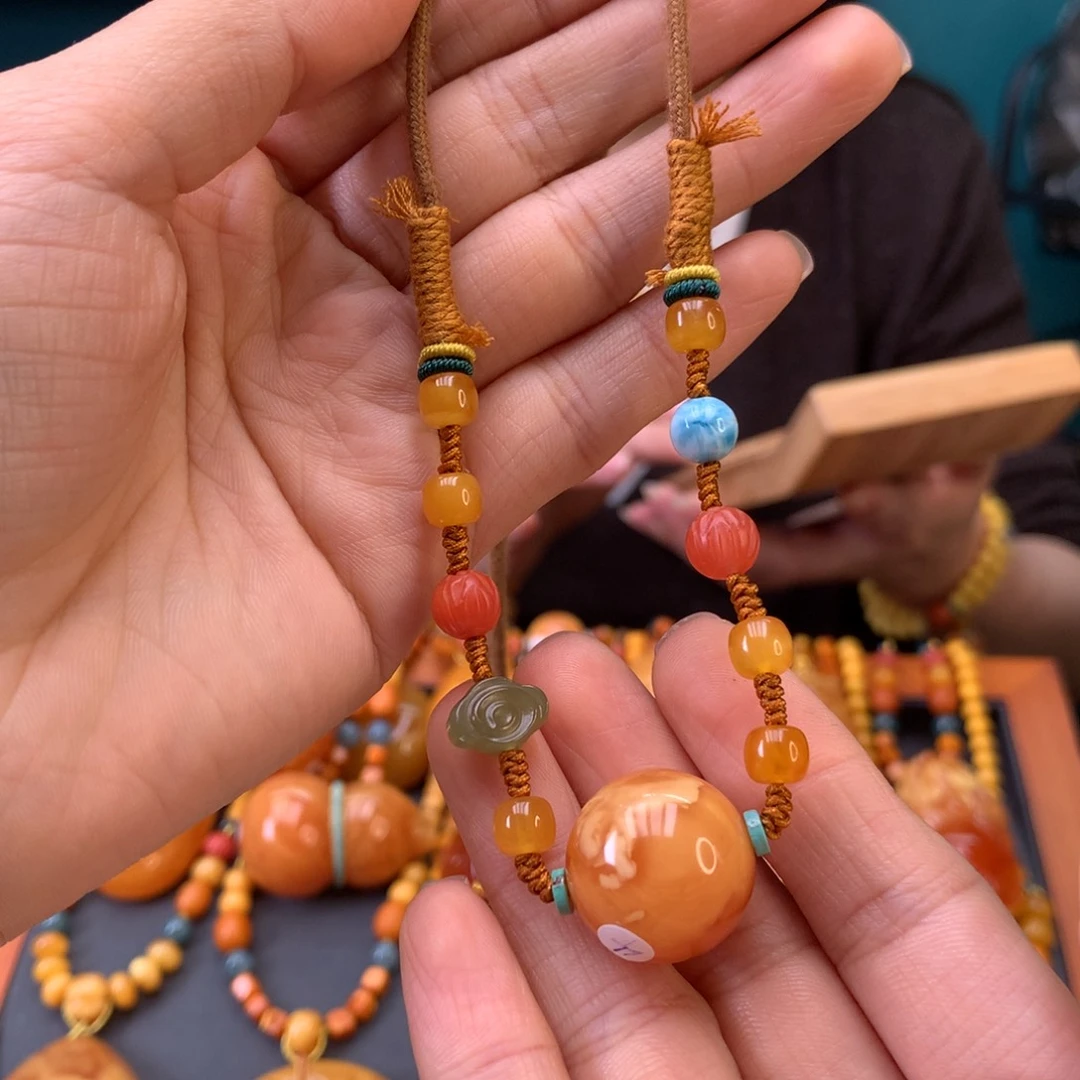 蜜蜡未镶嵌颈饰天然