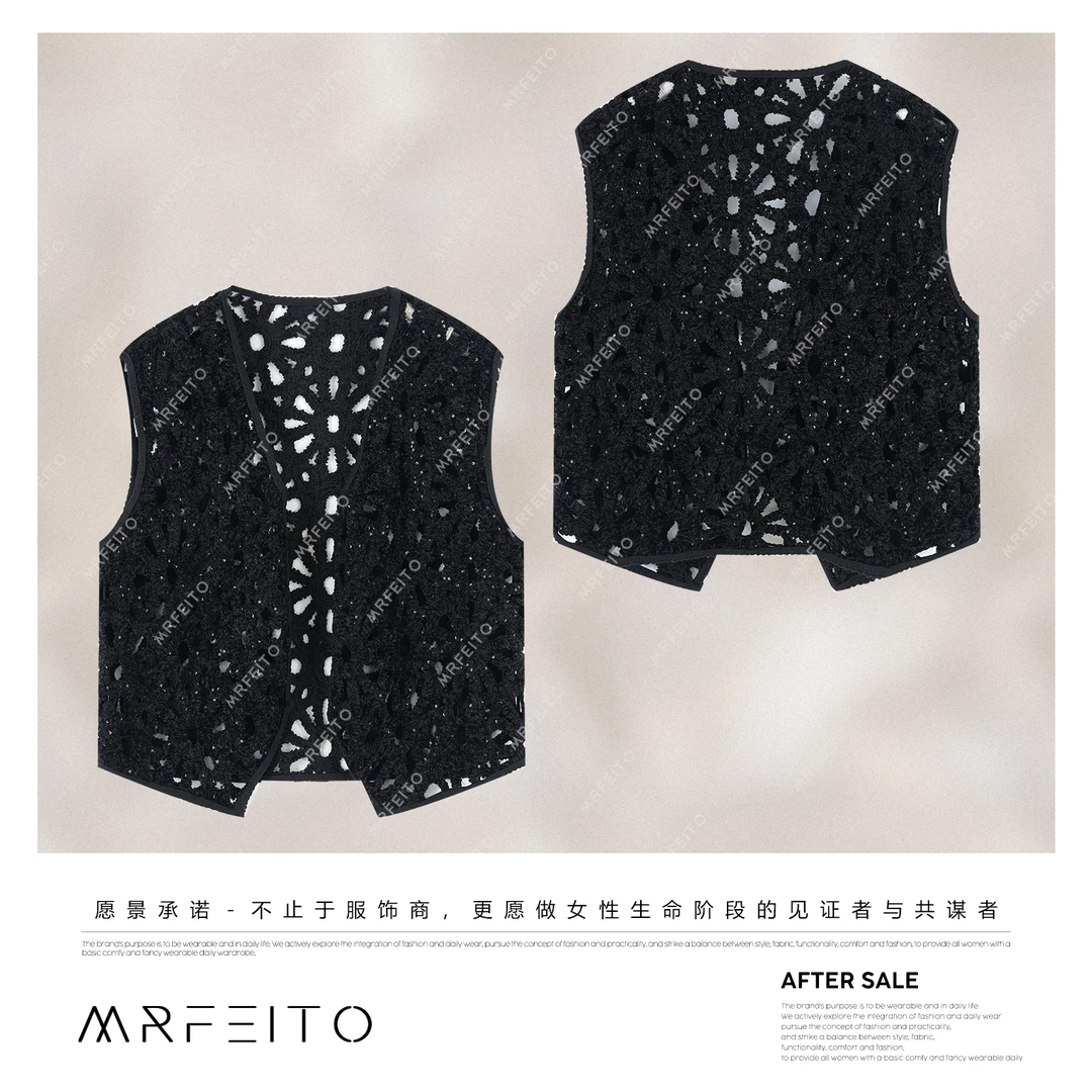 2025春季新款碎钻镂空马甲H10MA02X31275