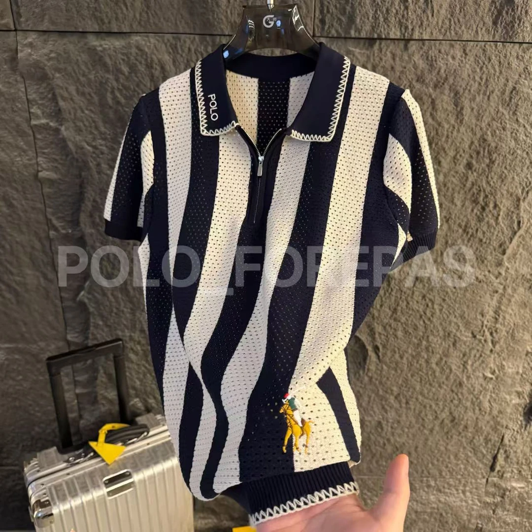 FOREPAS.2025夏季翻领老钱风高端男女同款POLO衫(才专属2）