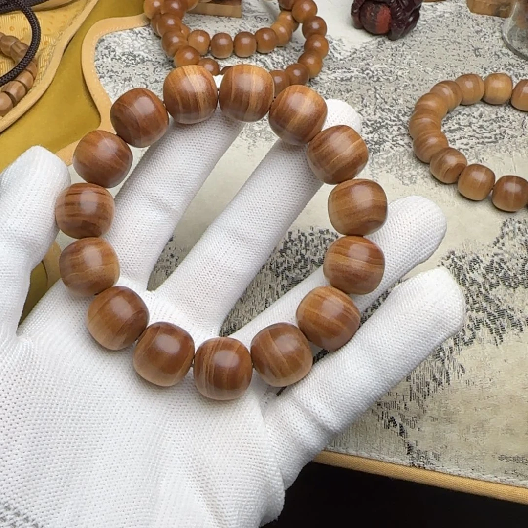 噜***佬檀香木手串/手链15✖️16横纹老山檀柴房料