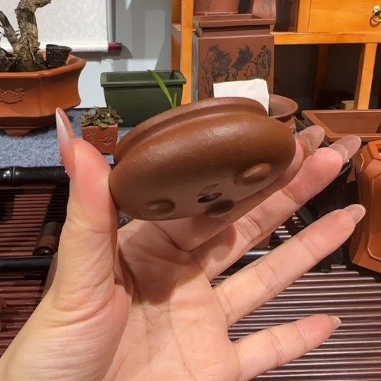 紫砂花盆半手工制作