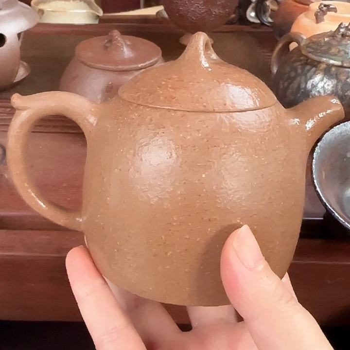 紫砂柴烧秦权壶壶