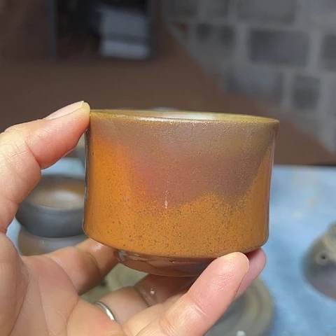 陈***意戬谷龙窑柴烧茶杯108