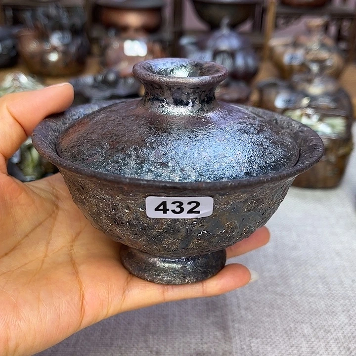 裸柴烧陶瓷手工茶器