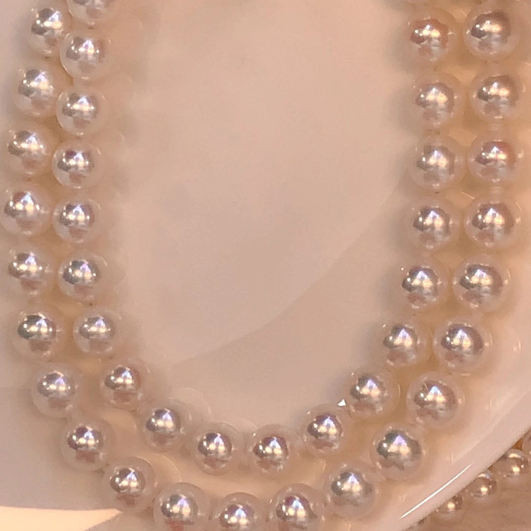 用***7银S925镶嵌淡水珍珠颈饰