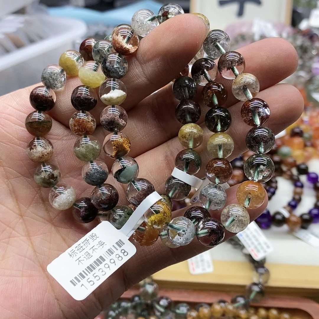 水晶手链未镶嵌多样性发货发一条