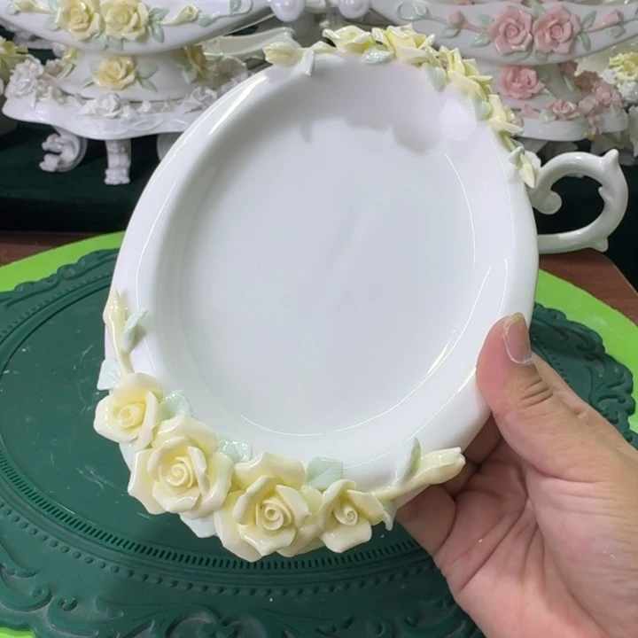 玫瑰花21厘米餐盘