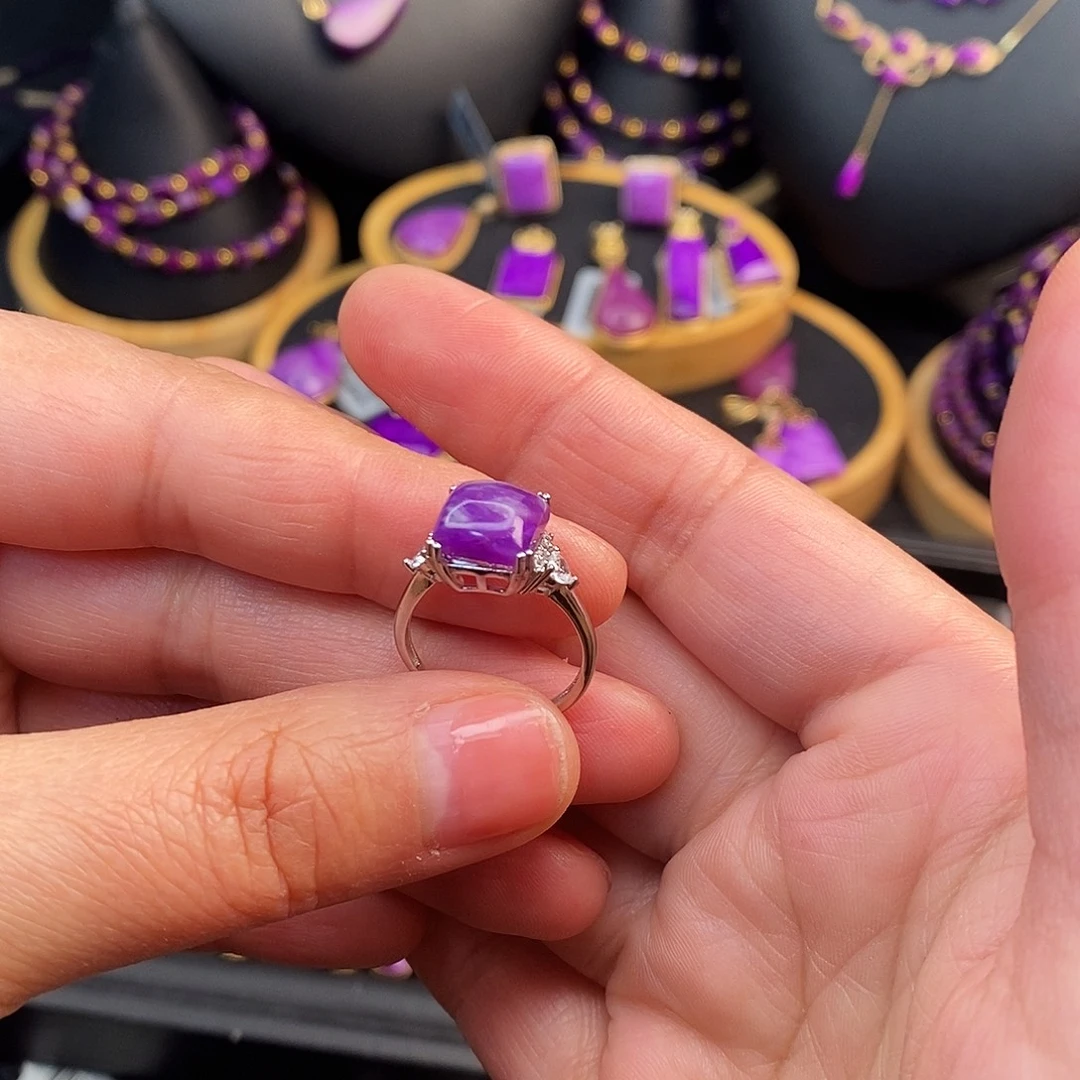 苏纪石（舒俱来）银S925镶嵌戒指