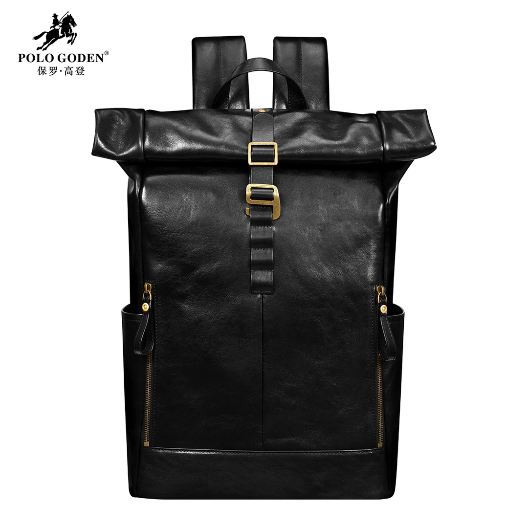 新款头层树膏牛皮复古高品质时尚双肩背包多功能欧美潮流