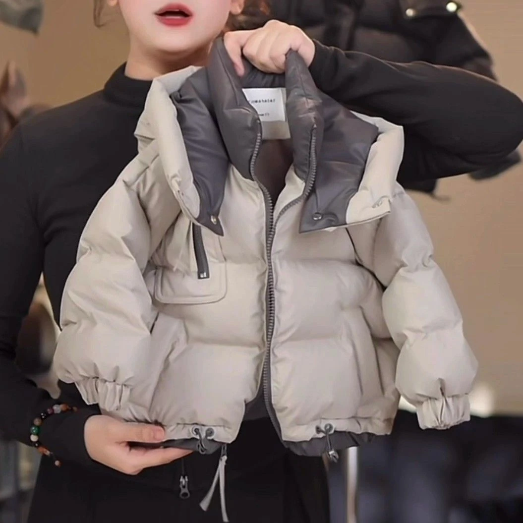 男童韩版棉服洋气2025新款冬季中大儿童保暖加厚连帽棉袄外套上衣