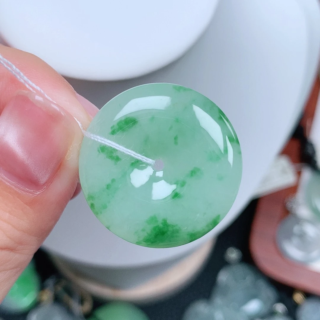 翡翠未镶嵌颈饰平安26.7-5.4