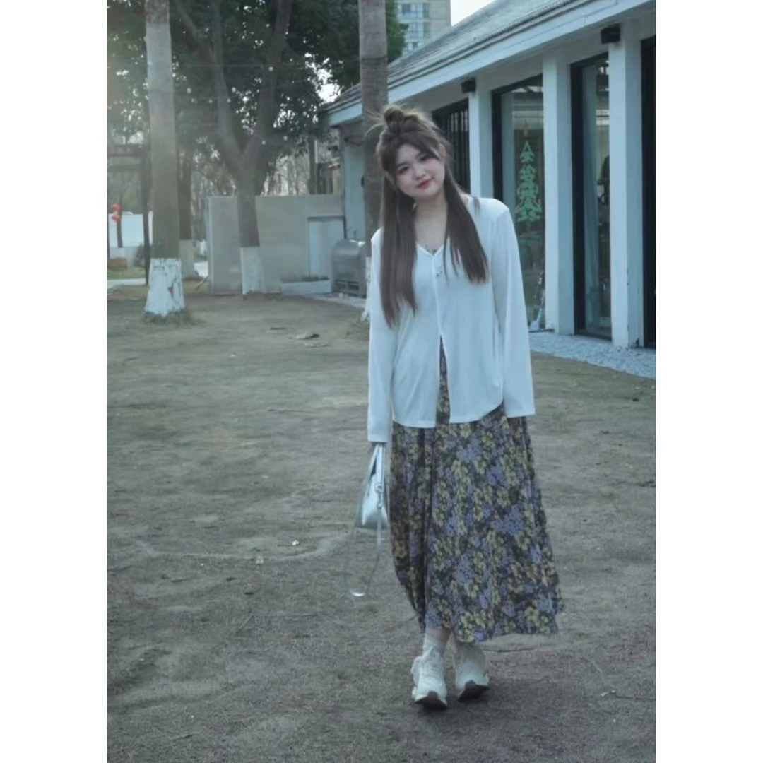 晶咕【蔷薇日记】碎花吊带连衣长裙显瘦气质法式时尚大裙摆