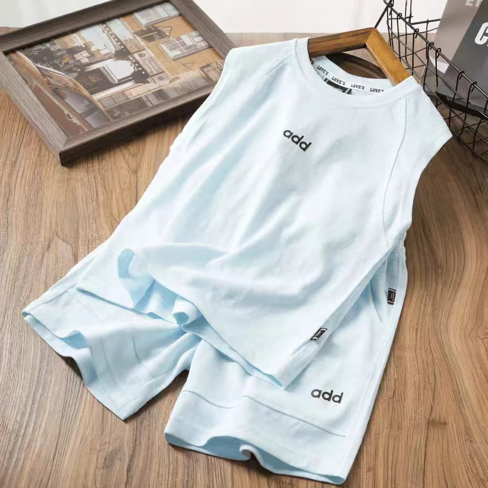 【短袖+短裤两件套】男童夏装T恤套装2025新款儿童装夏季中大童男