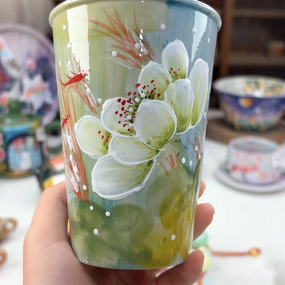 景德镇手绘高温釉下彩陶瓷茶具