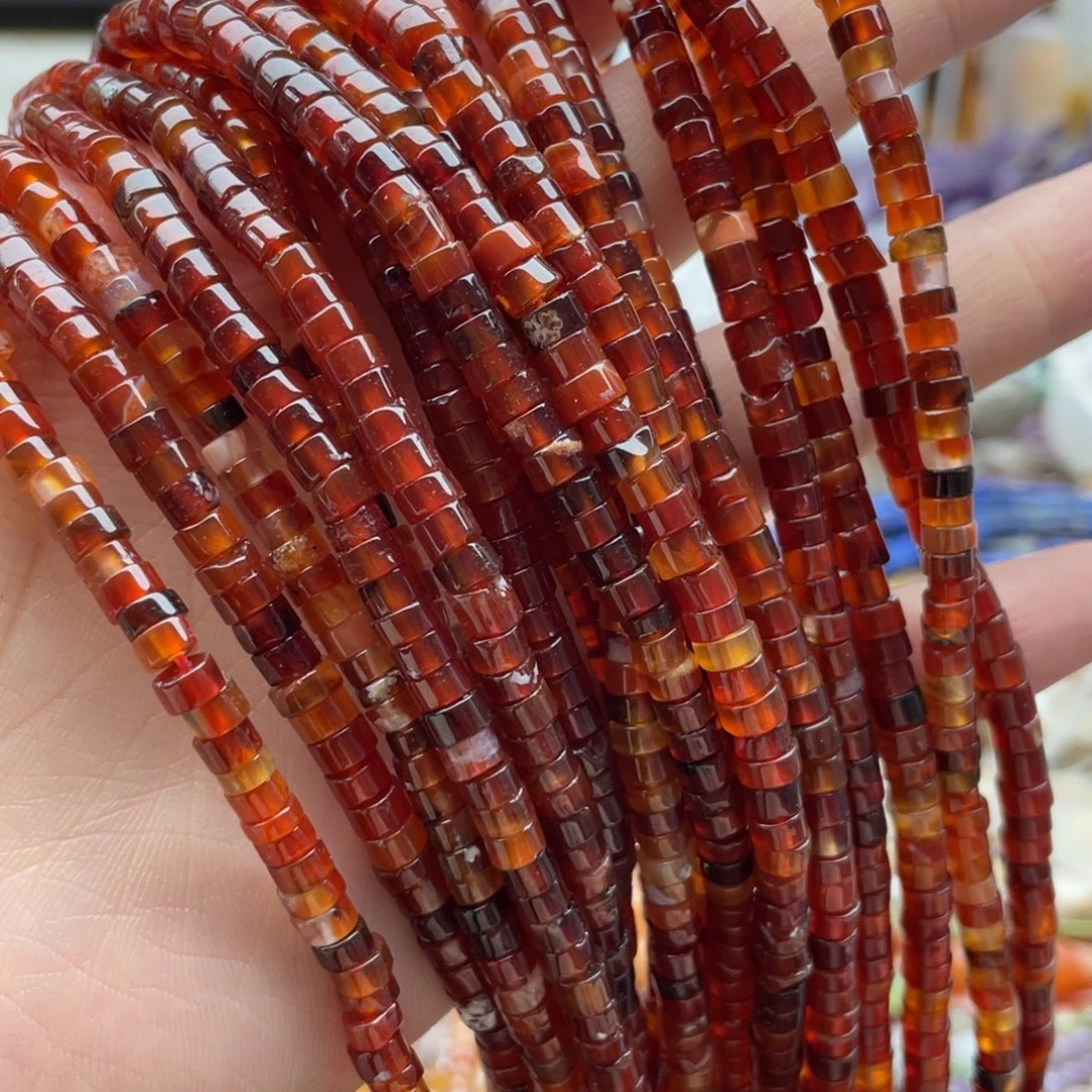 玛瑙/玉髓合金珠宝半成品一条装卡4玛瑙直切隔片