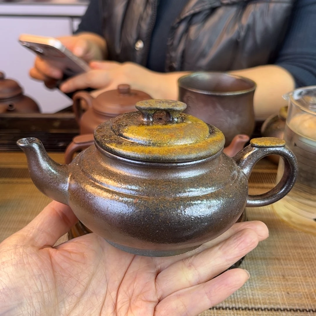 紫砂茶壶底槽清柴烧200cc