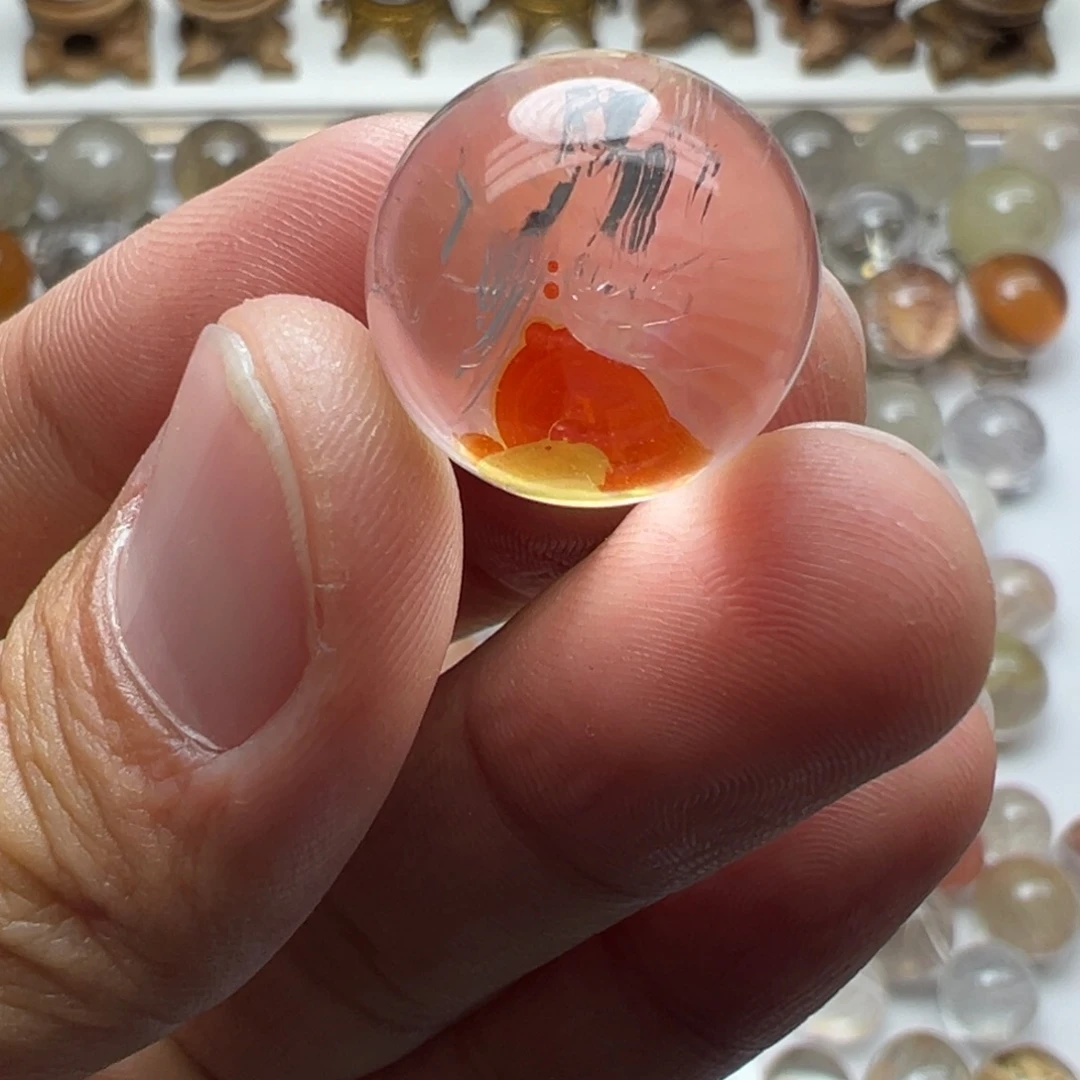 C***m未镶嵌珠宝半成品水晶胶花球