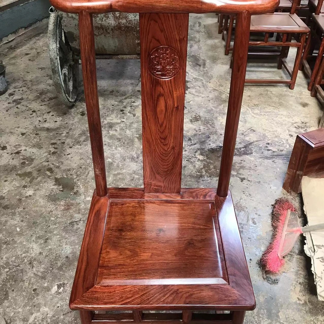 红木餐椅椅子古典实木椅刺猬色桌椅