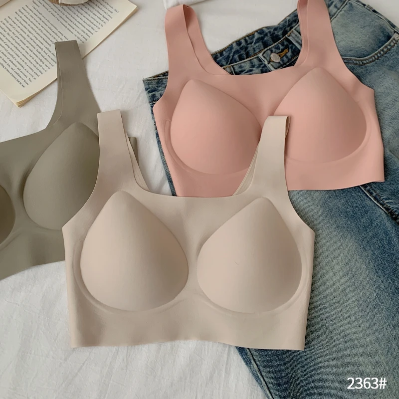 果冻胶内衣隐形小胸文胸舒适透气美背青年女性抹胸一片式无痕内衣