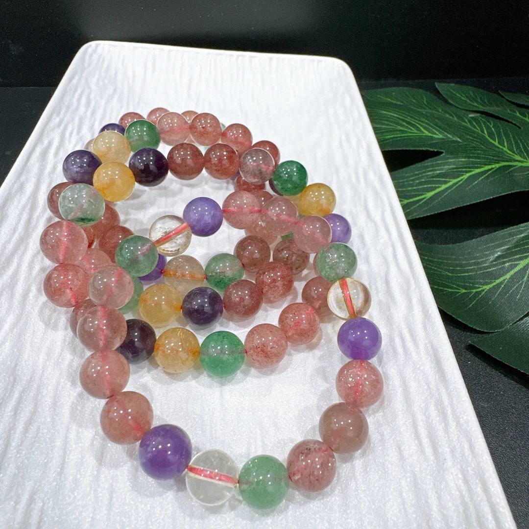 s16天然草莓多宝设计款手串  多样性发一件