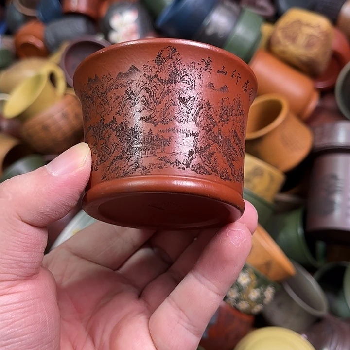 紫砂茶杯全手工紫砂主人杯