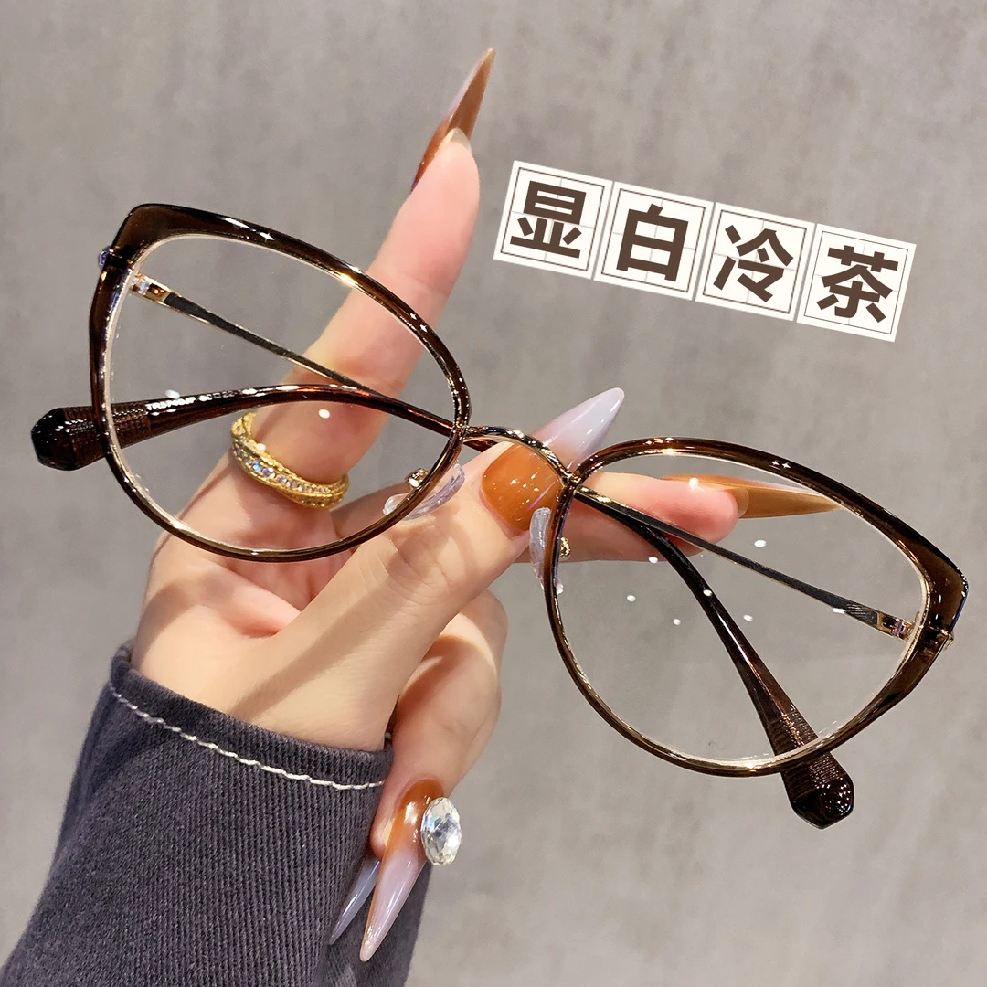 时尚猫眼老花镜女士高档抗疲劳正品中老年人高清减龄镜框显年轻