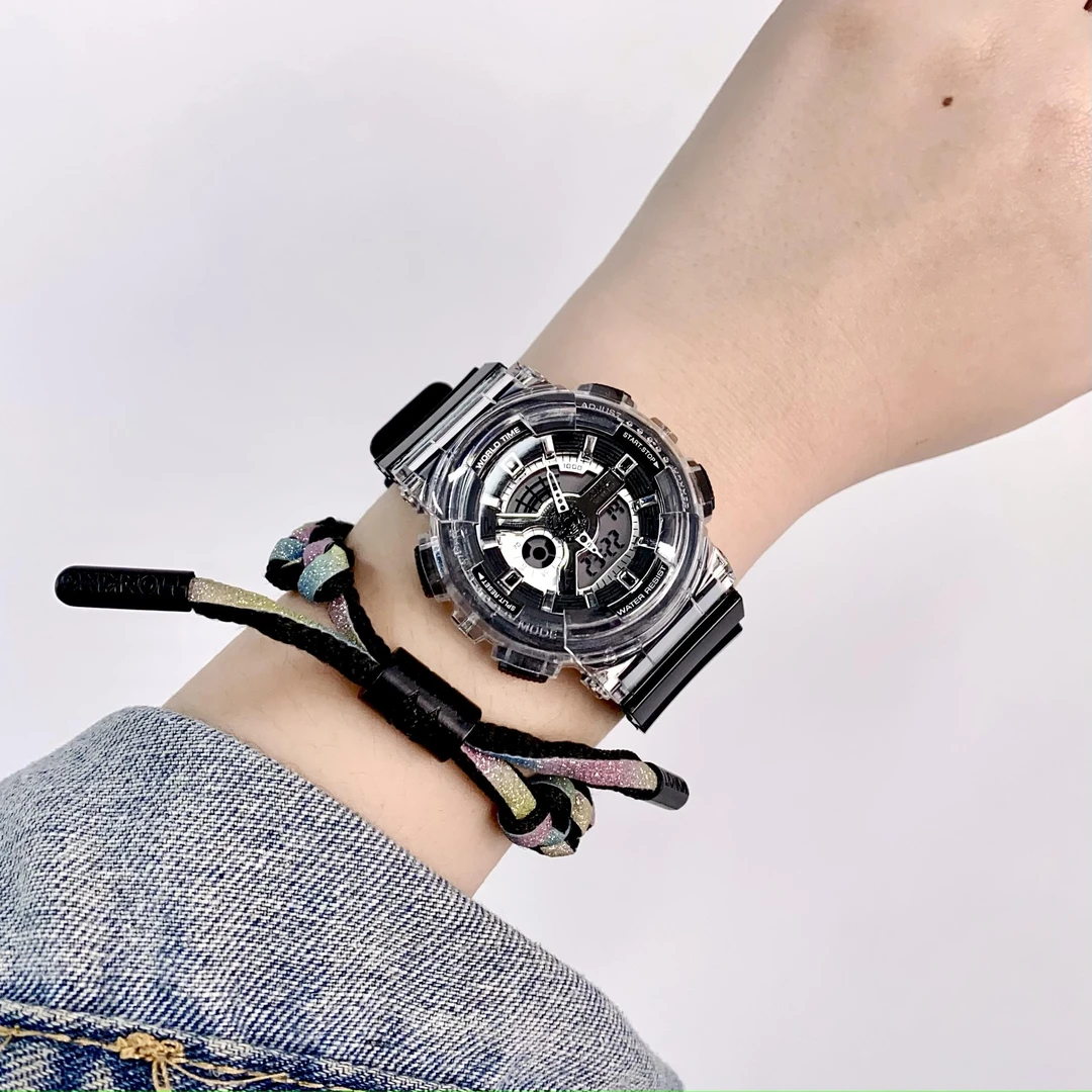 透明电子手表ins女学生高颜值2025年新款独角兽夜光闹钟运动防水