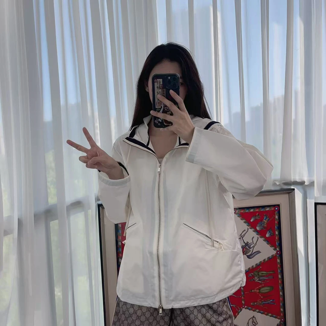 95新 MONCLER 风衣外套白色1码/250518LJFHZ06