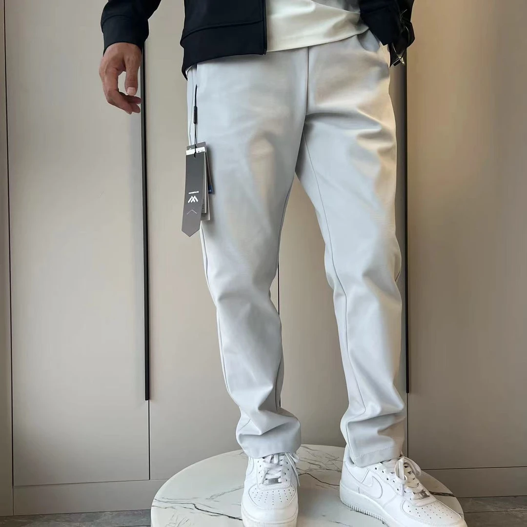 简约风！直筒裤！春秋款男士舒适立体弹力透气纯色修身休闲运动裤