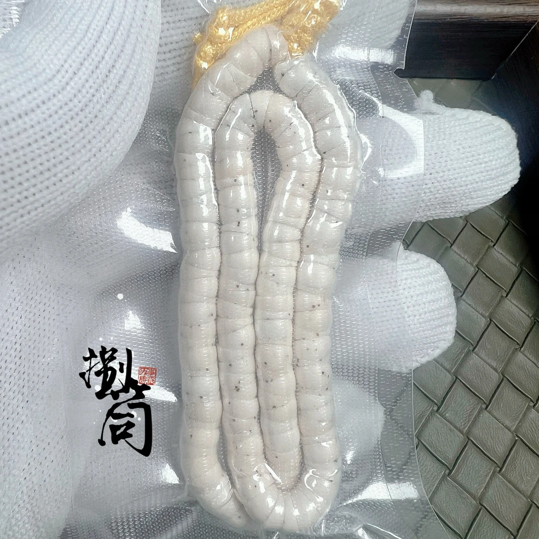 星月菩提原生态石玉料骨瓷白大肠(2-3颗星）6mm