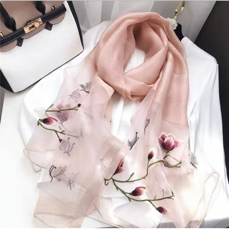 （363） 高档丝巾围巾女士披肩新款素雅百搭防晒优雅气质