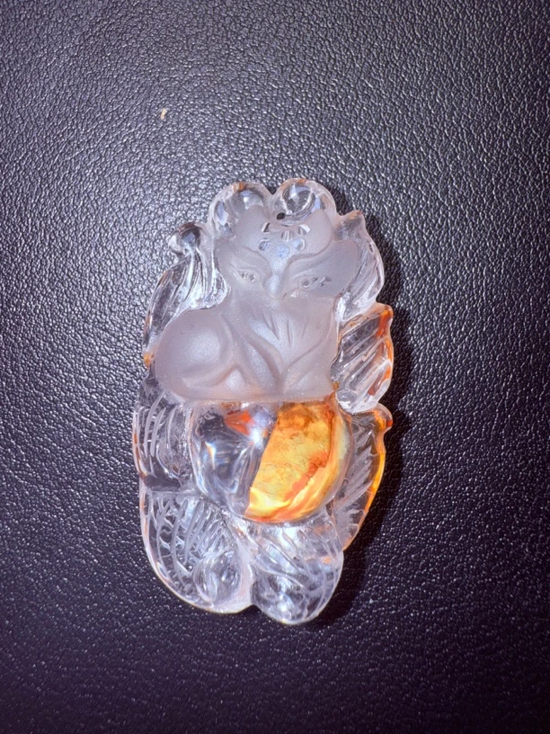 天然锦鲤胶花吊坠狐狸