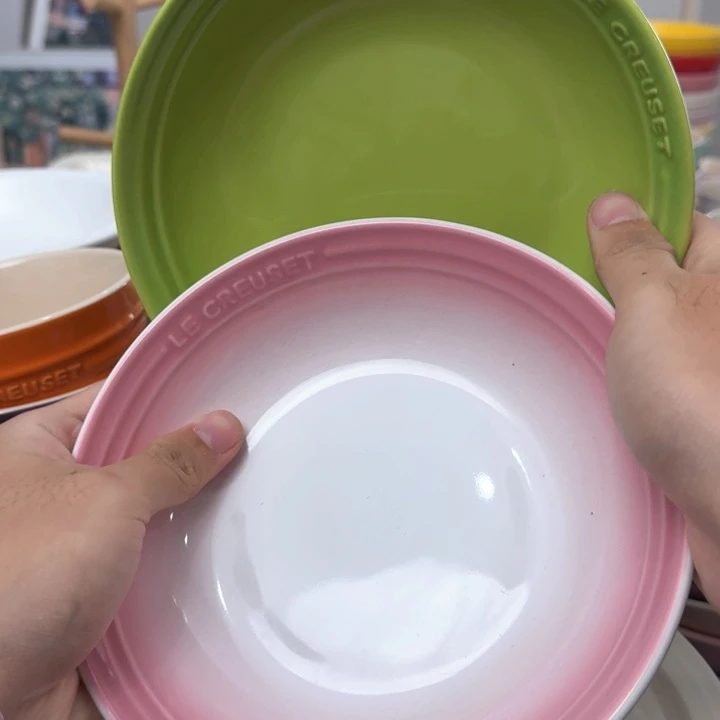 瓷片微瑕2个7英寸燕麦盘