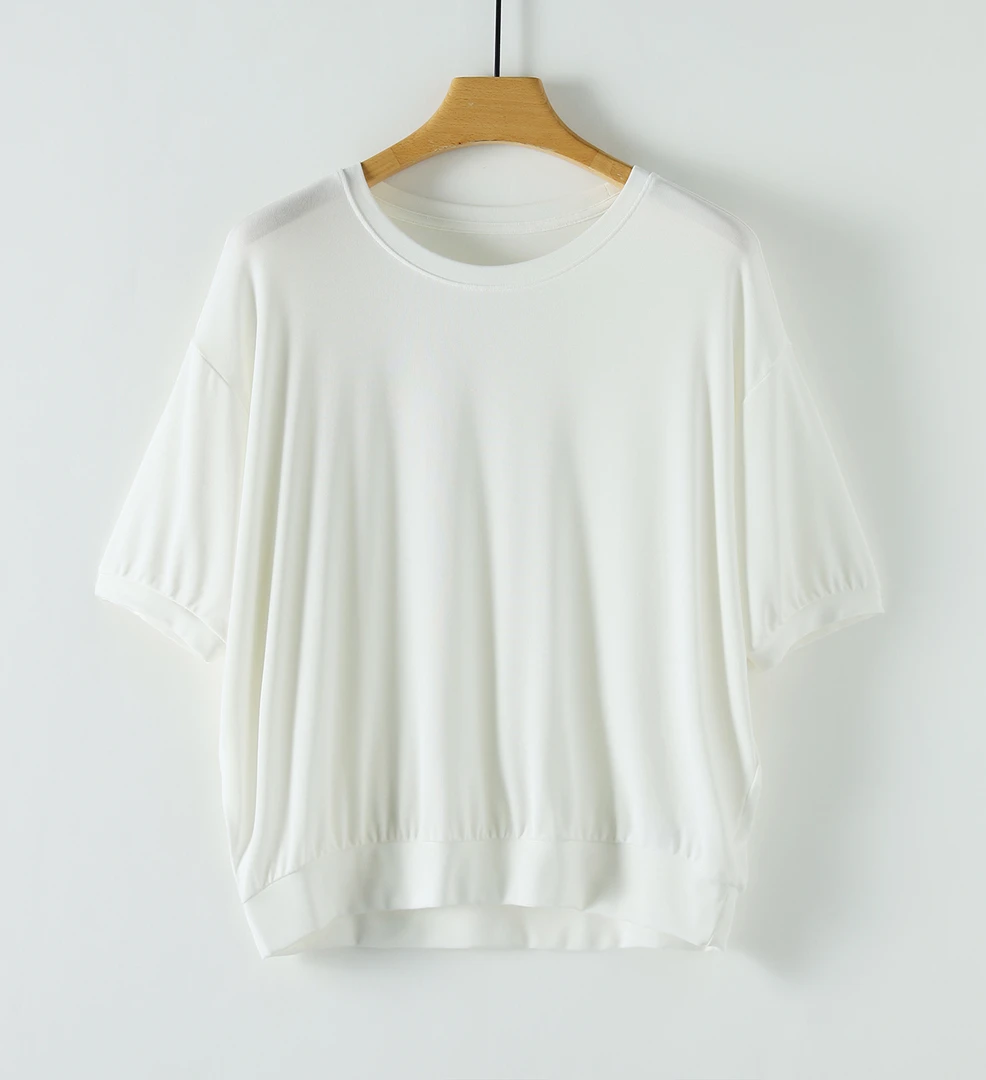 M66311#女士冰云纱休闲运动短袖