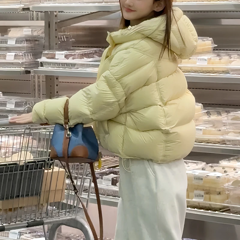 小个子显高连帽棉服女短款减龄2025冬季新款宽松保暖日常出街通勤