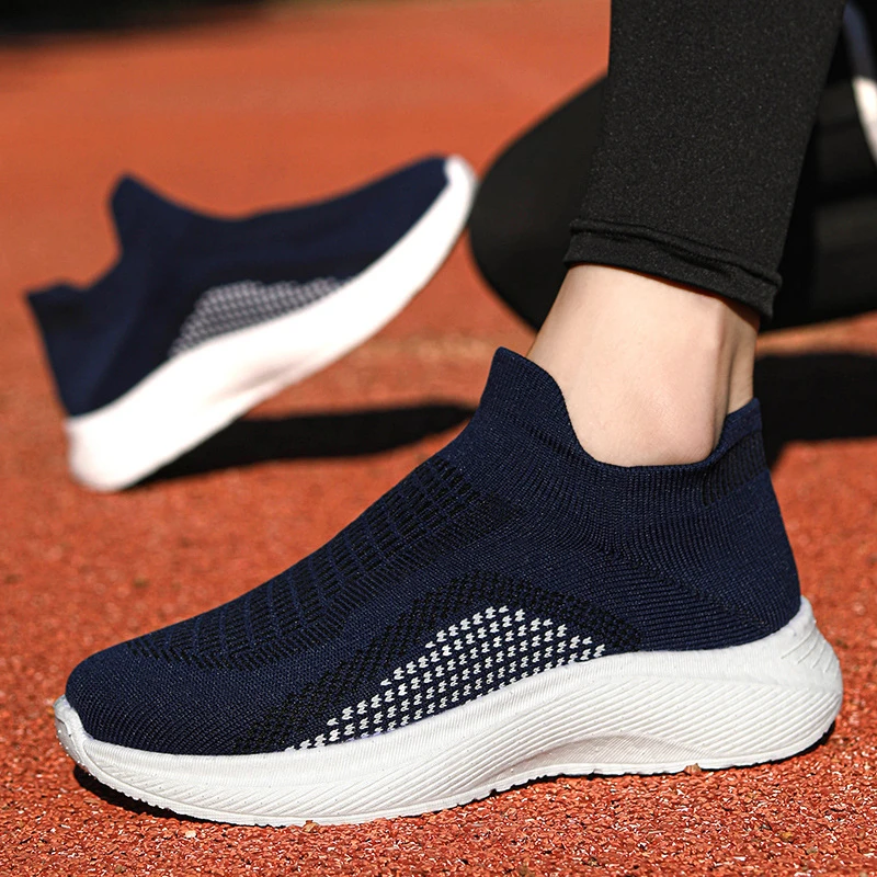 大码韩版时尚老爹鞋爆米花飞织袜子休闲运动鞋跑步鞋潮流男鞋