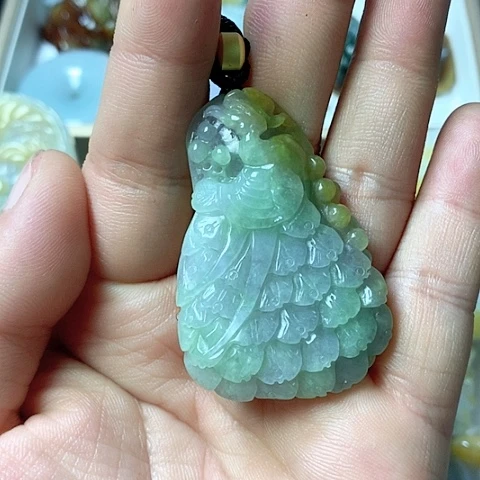 翡翠颈饰未镶嵌天然缅甸翡翠a货