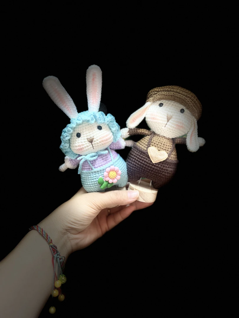 糖糖兔钩织一对儿情侣（售价是一支兔兔价格）