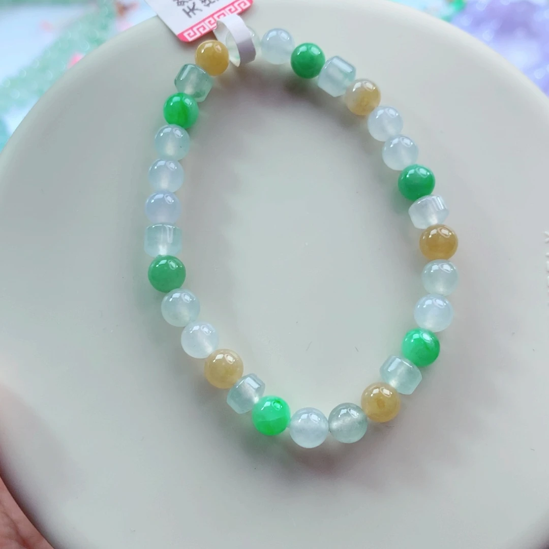 翡翠未镶嵌手链卡5.8