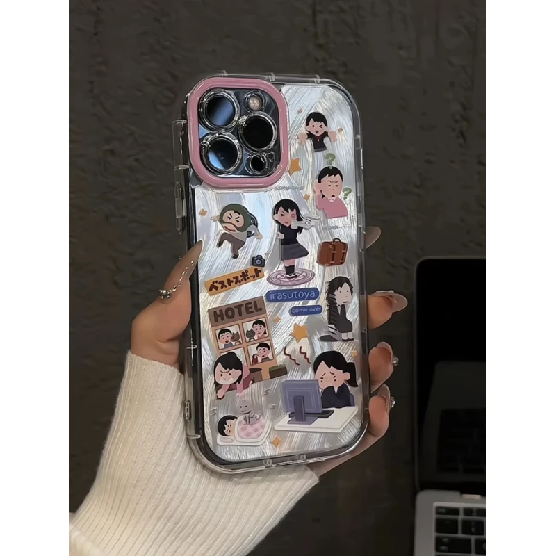 小女孩一天的状态适用苹果16创意iPhone15pro手机壳泡芙羽纱华为p